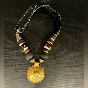 Twine & Twig Brass pendant necklace